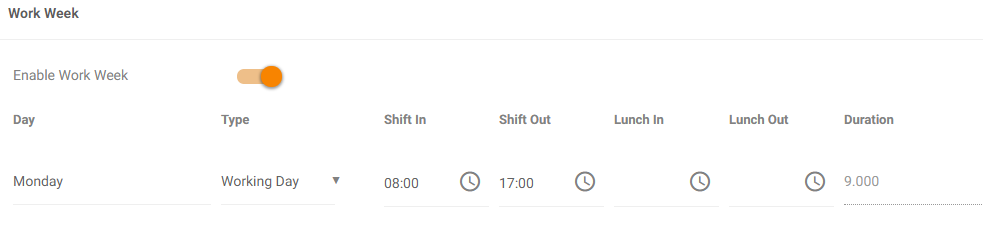 Can we maintain different working week patterns for different employees ...